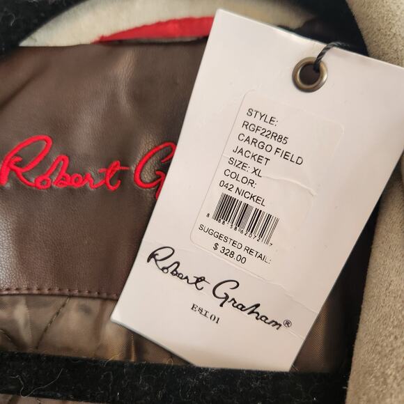 Robert Graham Unisex Size XL Beige Cargo Field Jacket NWT - Picture 4 of 4